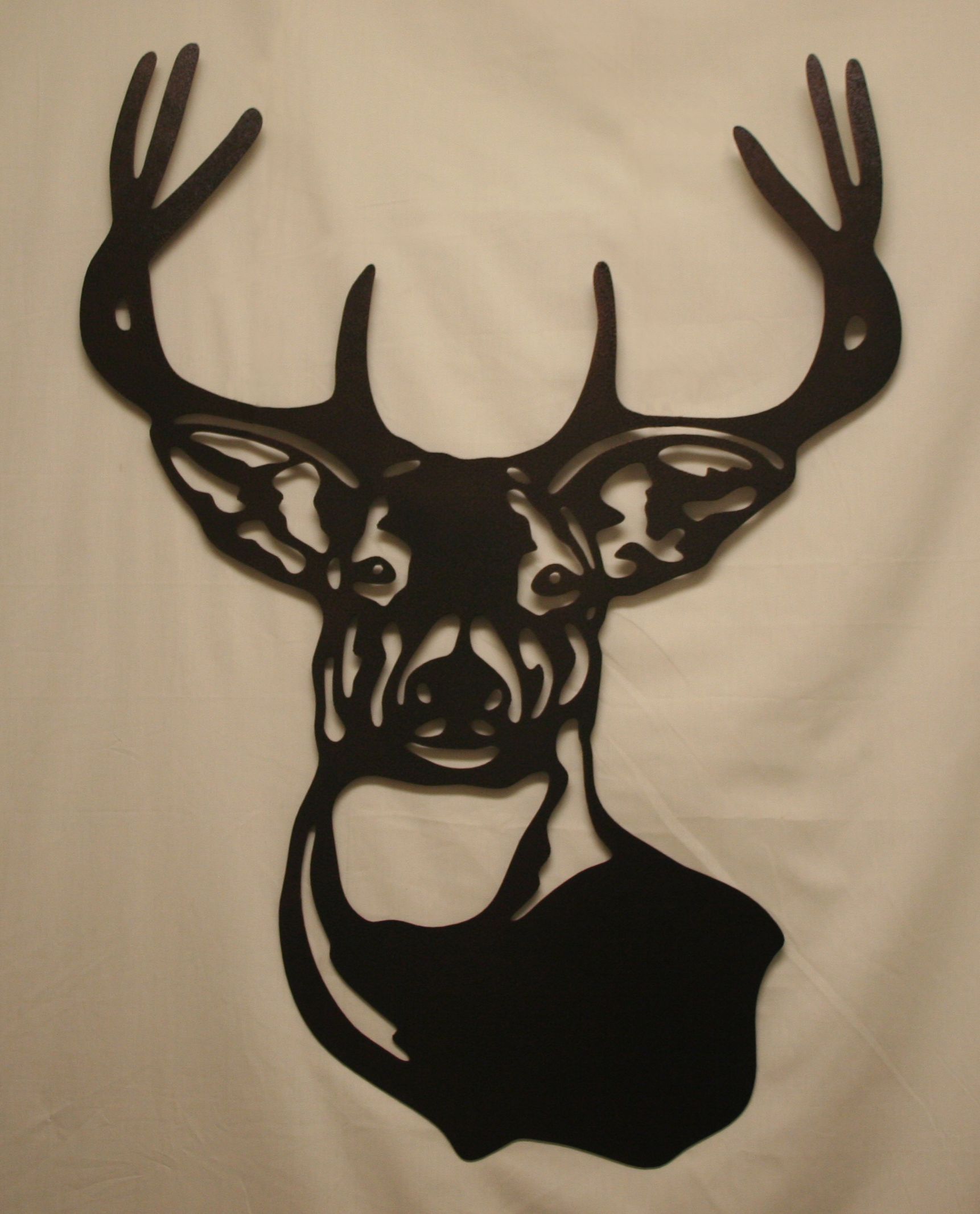 Wall Metal Art, Whitetail Buck, Deer, Antlers, 8-Pointer